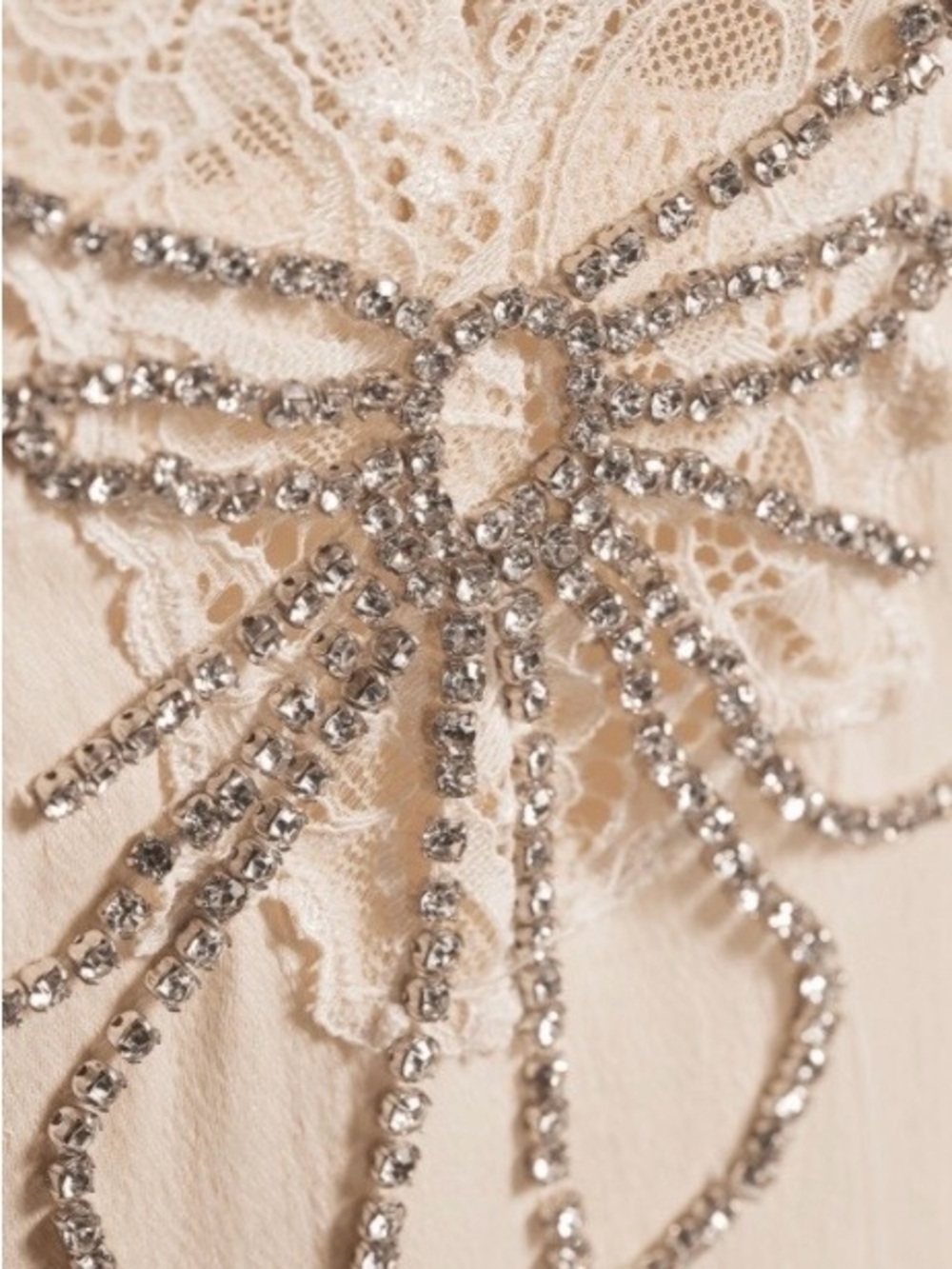 Free People Beaded Lace-Trim Slip Dress in Blush Size Small - Picture 4 of 16